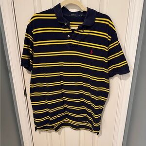 Ralph Lauren Navy and Yellow Polo Shirt
